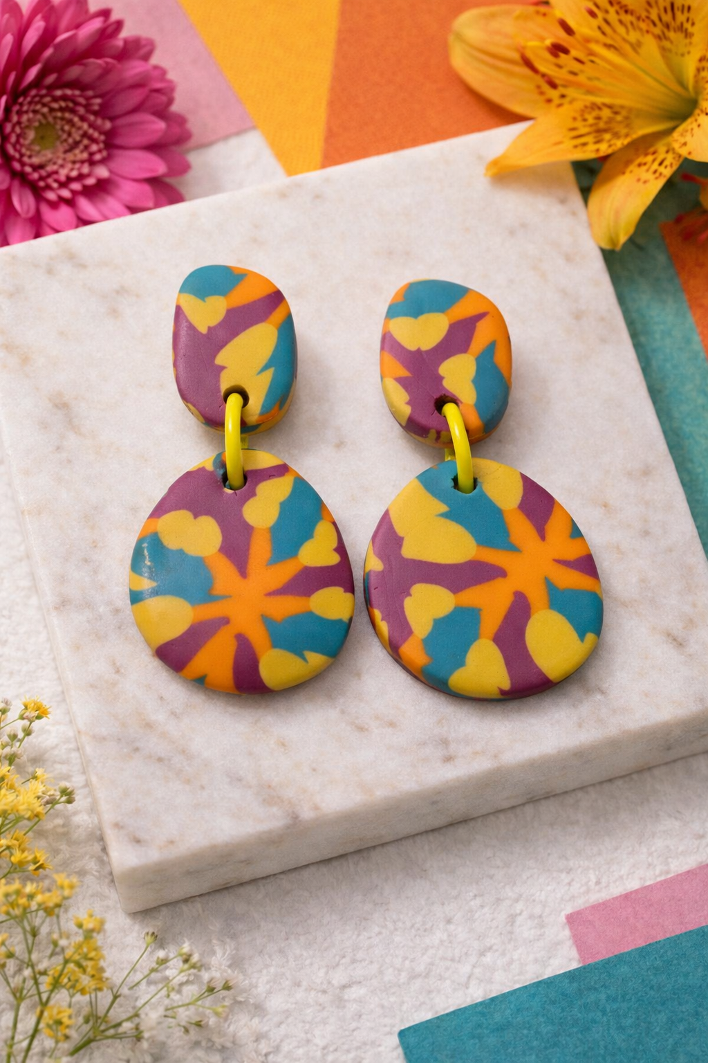 Pendientes tropicales Iris