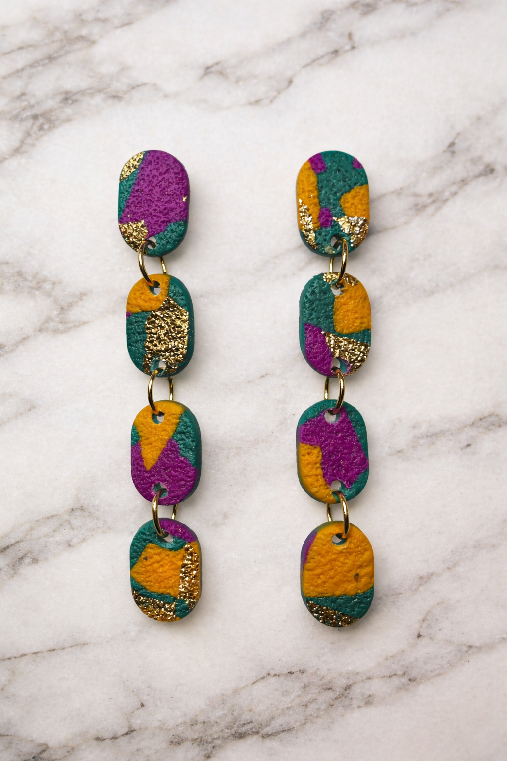 Pendientes de terrazo de lirio